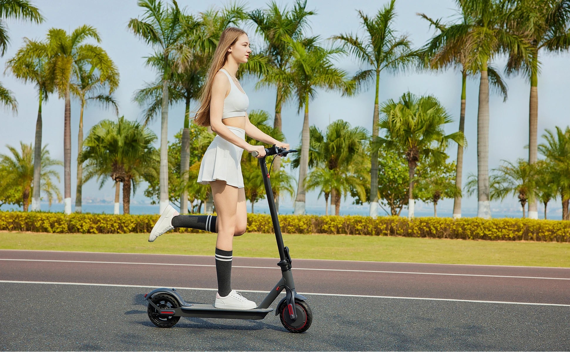 G5.0 Electric Scooter 36V High Capacity Battery 16Miles Long Range 19Mph 350W Motor 8.5Inch Tyres Foldable AOVOPRO Escooter