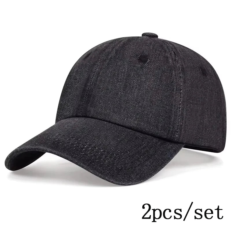 Unisex Light Board Denim Washed With Water Baseball Caps Spring And Autumn Outdoor Adjustable Casual Hats Sunscreen Hat