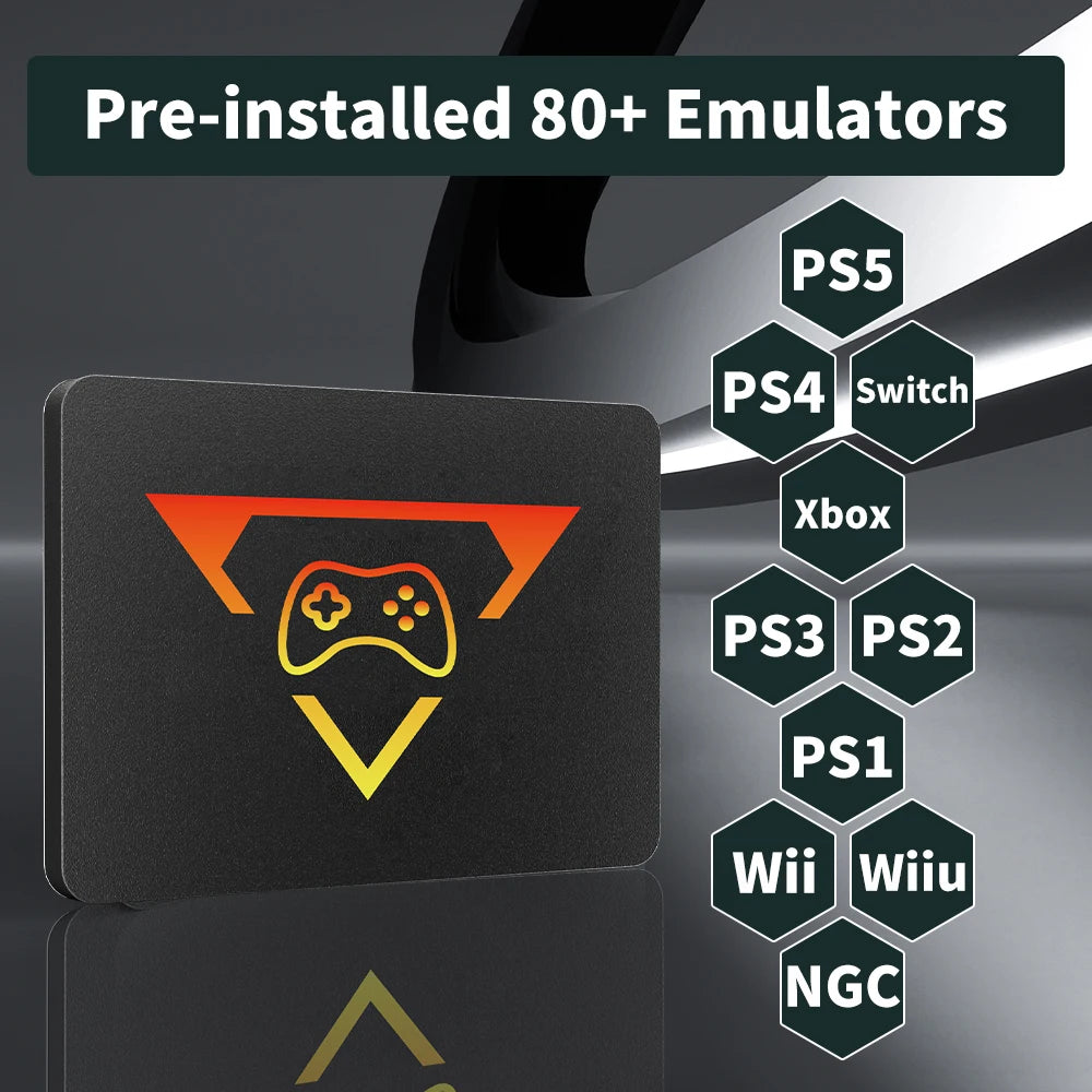 Play Zone 1TB Gaming SSD 80+ Emulator for PS5/PS4/Switch/XBOX/PS3/PS2 with 16191 Games Playnite&Launchbox&Retrobat for PC/Laptop