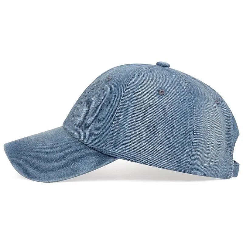 Unisex Light Board Denim Washed With Water Baseball Caps Spring And Autumn Outdoor Adjustable Casual Hats Sunscreen Hat