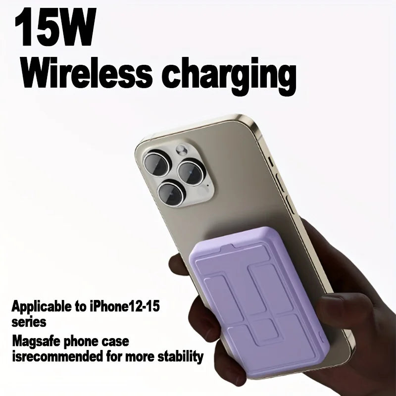 Large capacity 10000 mAh portable charging treasure, support dual device fast charging, travel daily multi-functional convenient