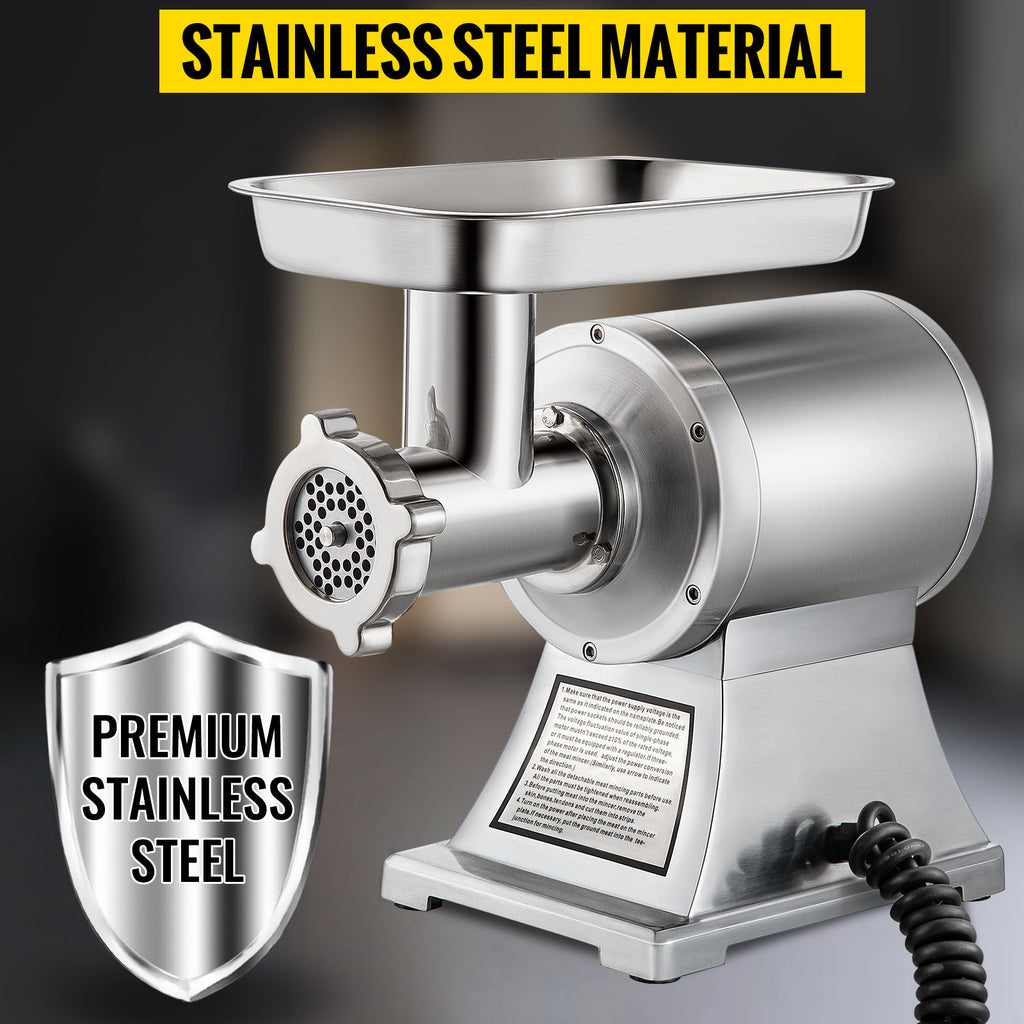 SucceBuy 250Kg/H Electric Meat Mincer Grinder Commercial Kitchen Chopper Food Processor Sausage Maker Machine Home Appliance